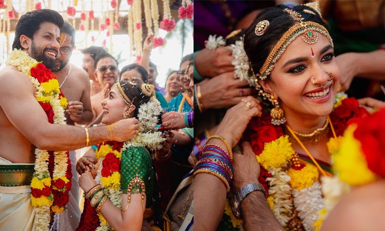 Actress Keerthy Suresh's wedding photos are viral on the internet