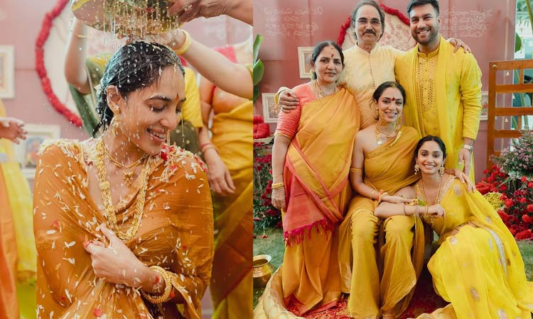 Actress Sobitha Thulipala at the wedding celebration