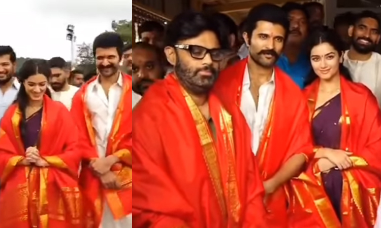 Vijay Deverakonda Visits Tirumala Temple with 'Kingdom' movie crew