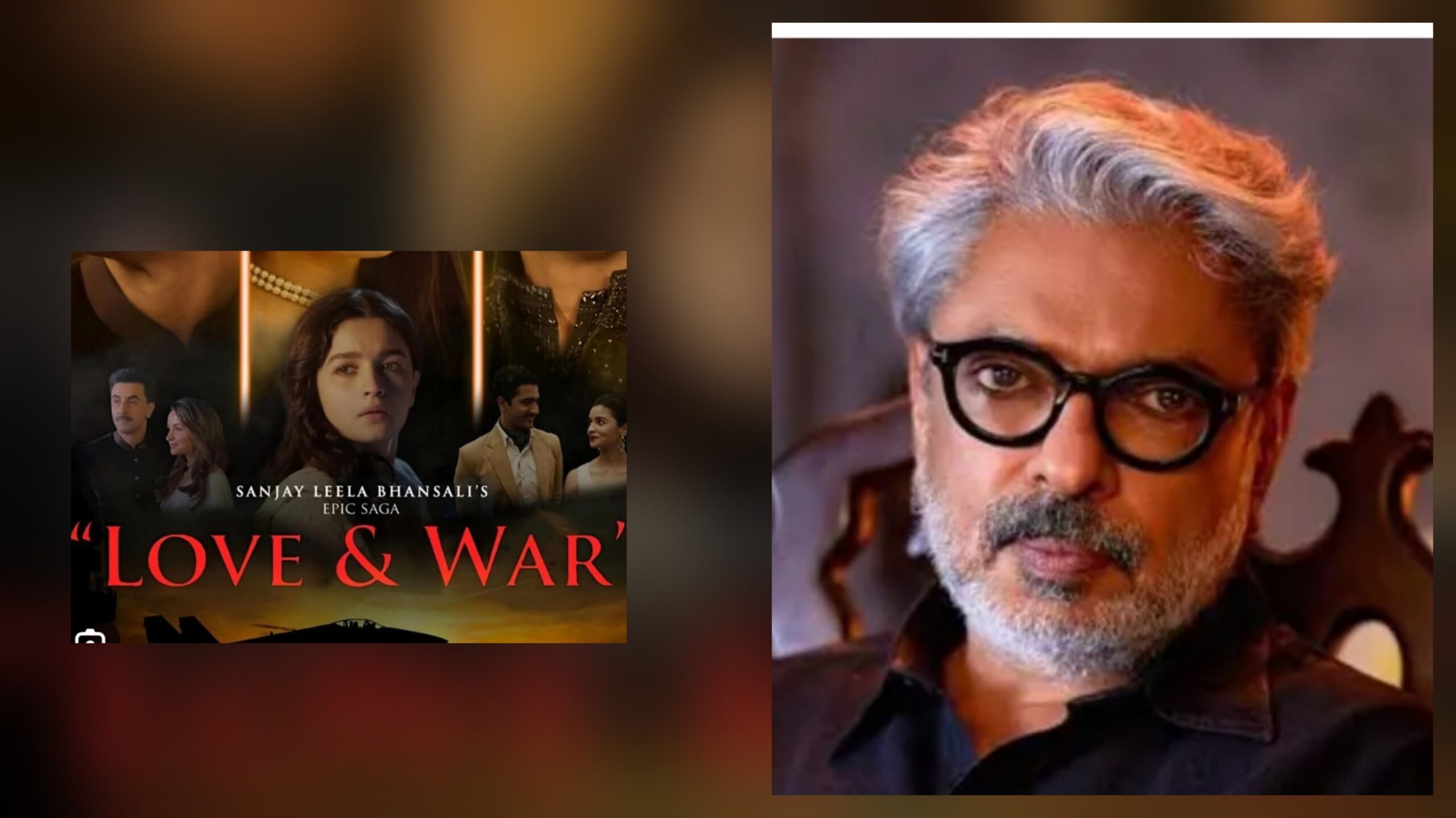 Sanjay Leela Bhansali with his cast of Love and War. [Source : Social Media ]