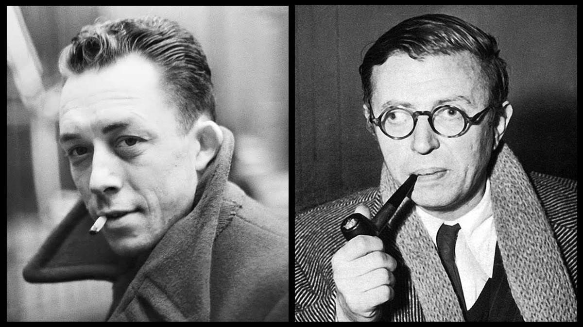Albert Camus and Jean Paul Sartre. Reflection on classic debate.