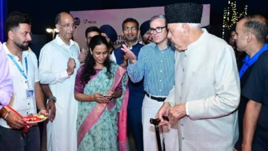IFFJK 2026: CM Omar Abdullah interacts with Mirzapur: The Movie’s lead actors