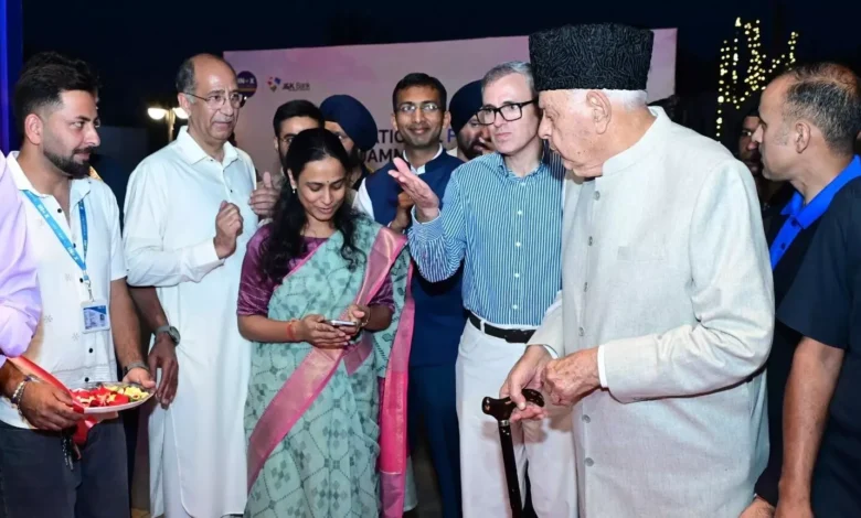 IFFJK 2026: CM Omar Abdullah interacts with Mirzapur: The Movie’s lead actors